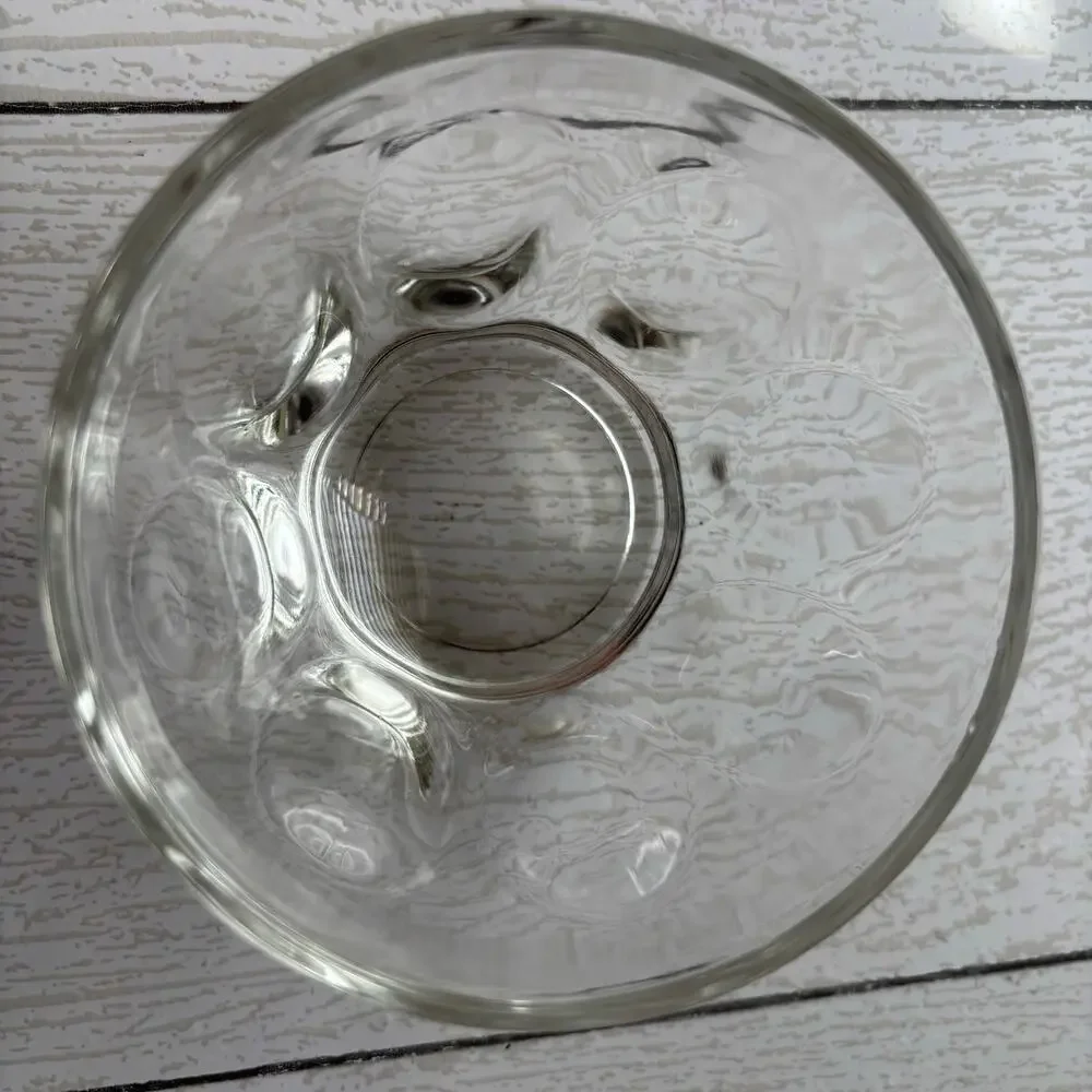 Vintage Thumbprint Glass Dessert Bowls Set of 2